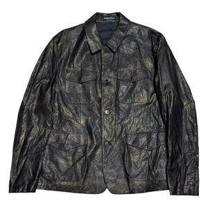 PAISLEY & GRAY FAUX LEATHER Slim Fit Designer Business Casual Jacket Mens XL